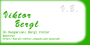 viktor bergl business card